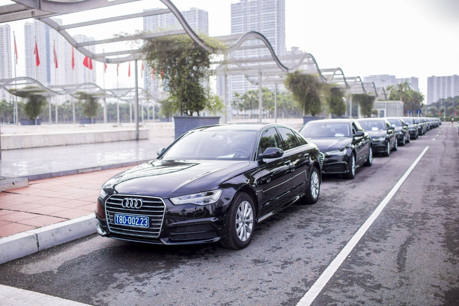 Audi cung cấp đội xe 55 chiếc đón khách Diễn đàn Kinh tế Thế giới tại Hà Nội
